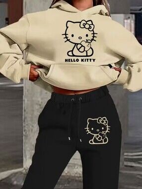Hello Kitty Black Hoodie And Sweatpants